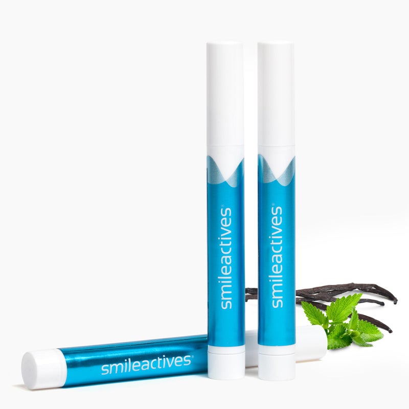 Smileactives Teeth Whitening Pen for White Smile, Fast Tooth Whitener and Stain Remover with Precision Brush Tip, Dental Quality Whitening Gel, Travel Pen, Easy to Use, Vanilla Mint Flavor, 3 Pack - Image 2